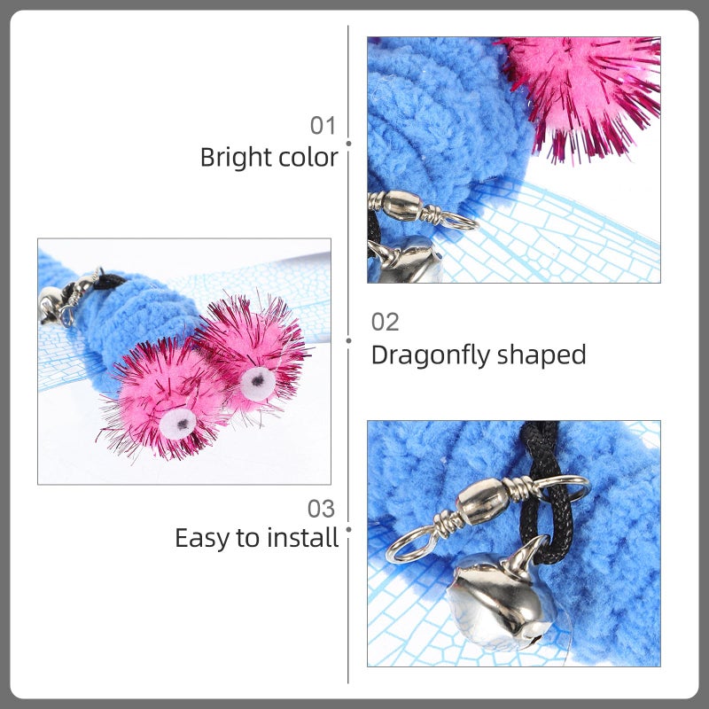 UEETEK Dragonfly Cat Toy Replacement Heads for Interactive Cat Wands 5-Pack Safe Material Engaging Pet Toys for Indoor Cats - Image 4